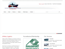 Tablet Screenshot of infinitylogistics.com.ph